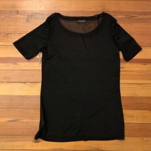 NWOT Black Mesh See Through T-Shirt